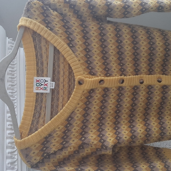 Women's Retro Roxy 3/4 sleeves Cardigan Size M - Picture 4 of 7